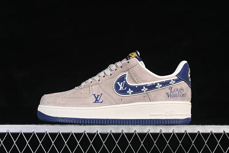 All categories Nk Air Force 1 Air Force series Nk Air Force 1 Low Air Force low top Nike Air Force 1 '07 Low LV joint gray blue pig leather Air Force 1 low top casual sneakers KL1688-004